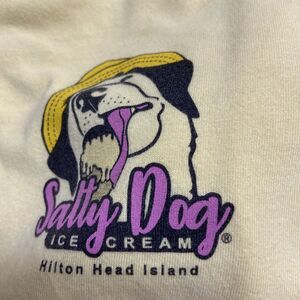 Salty Dog Cafe Soft T Shirt Adult Size Small Yellow Short Sleeve Hilton Head